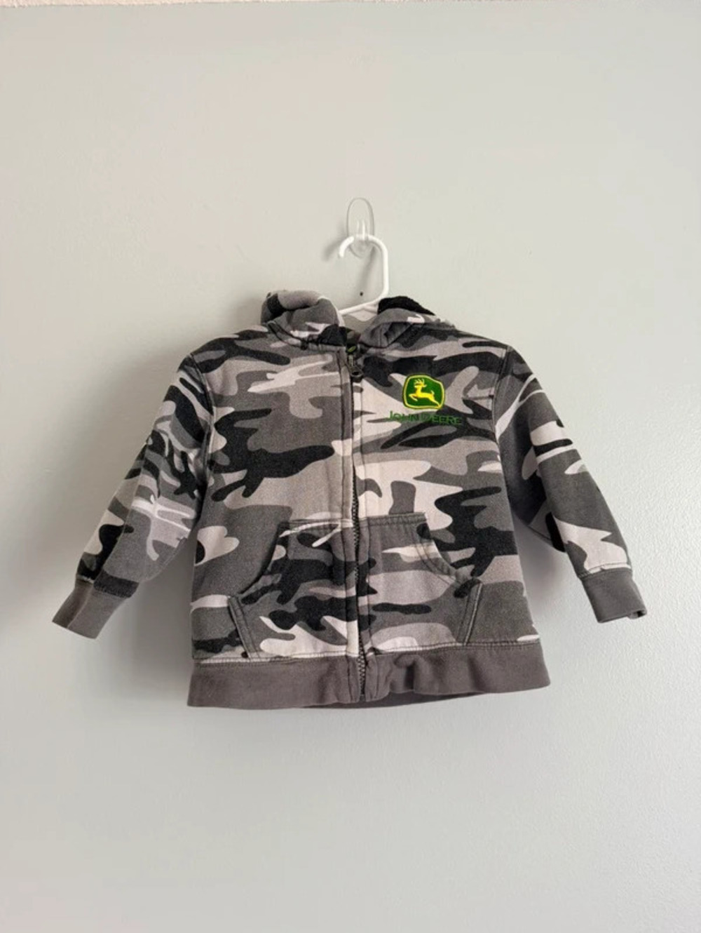 John Deere Camo Zip Up Hoodie 2T